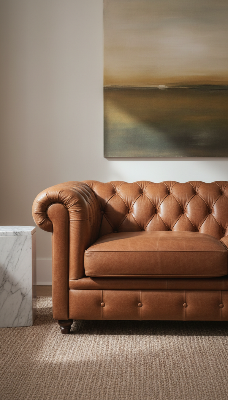 How to Choose a Chesterfield Sofa for a Minimalist Space: A Guide to Color, Scale, and Texture
