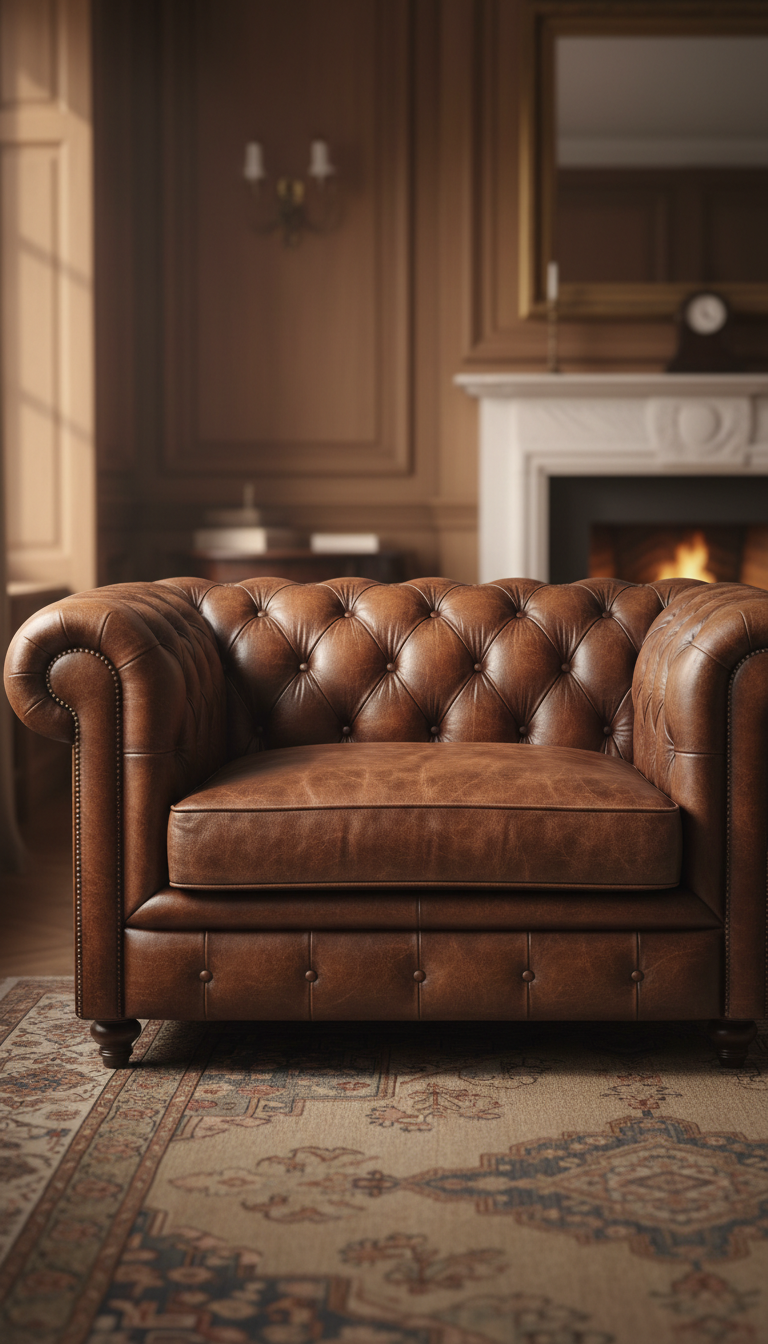 A Buyer’s Guide to Chesterfield Armchair Dimensions and Room Layout