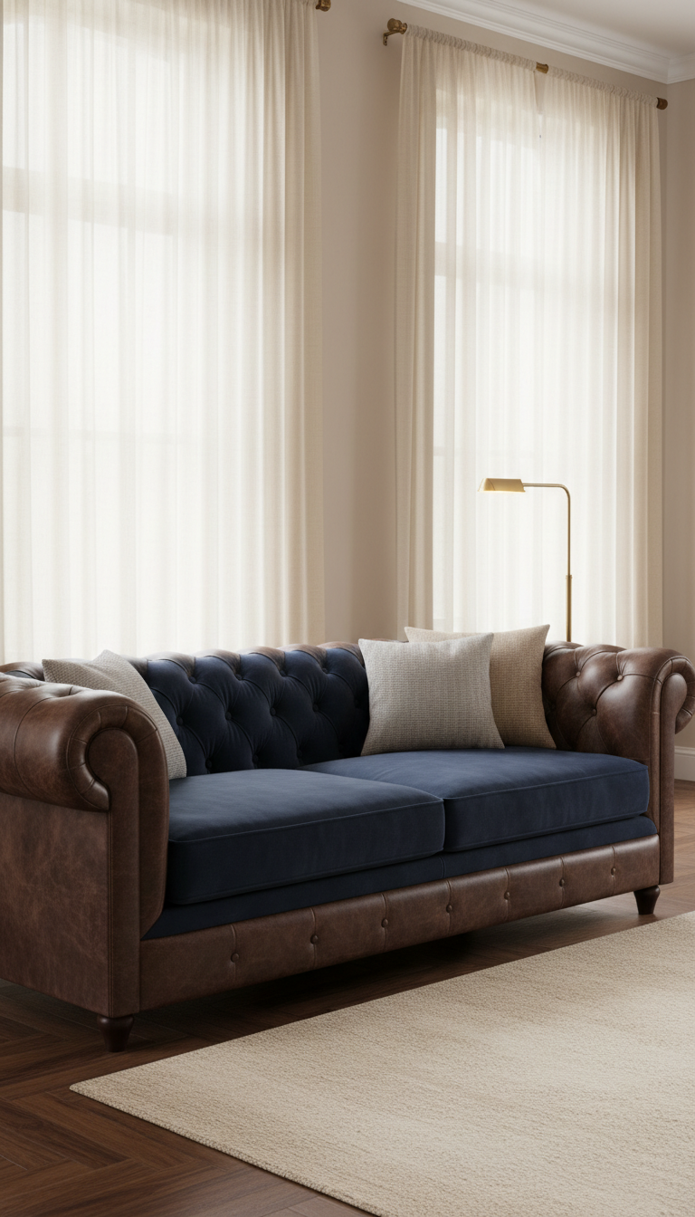 The Best Velvet Colors for a Chesterfield Sofa in Low-Light Rooms
