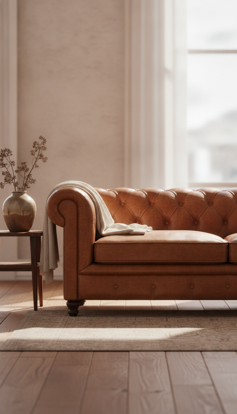 The Anatomy of a Leather Chesterfield: Understanding Frame Construction, Spring Systems, and Cushion Density