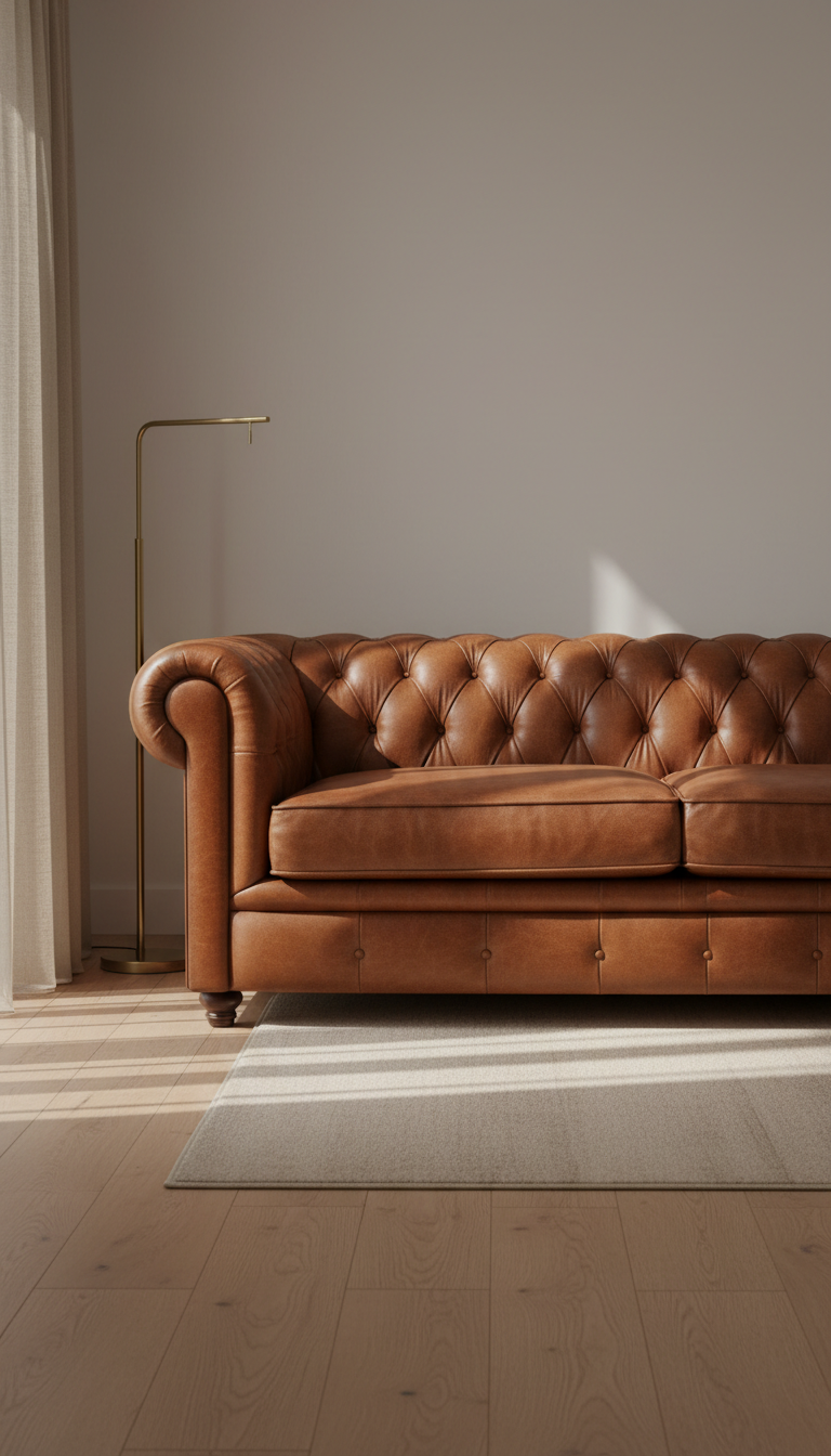 Why Your Chesterfield Armchair Deserves English Bridle Leather